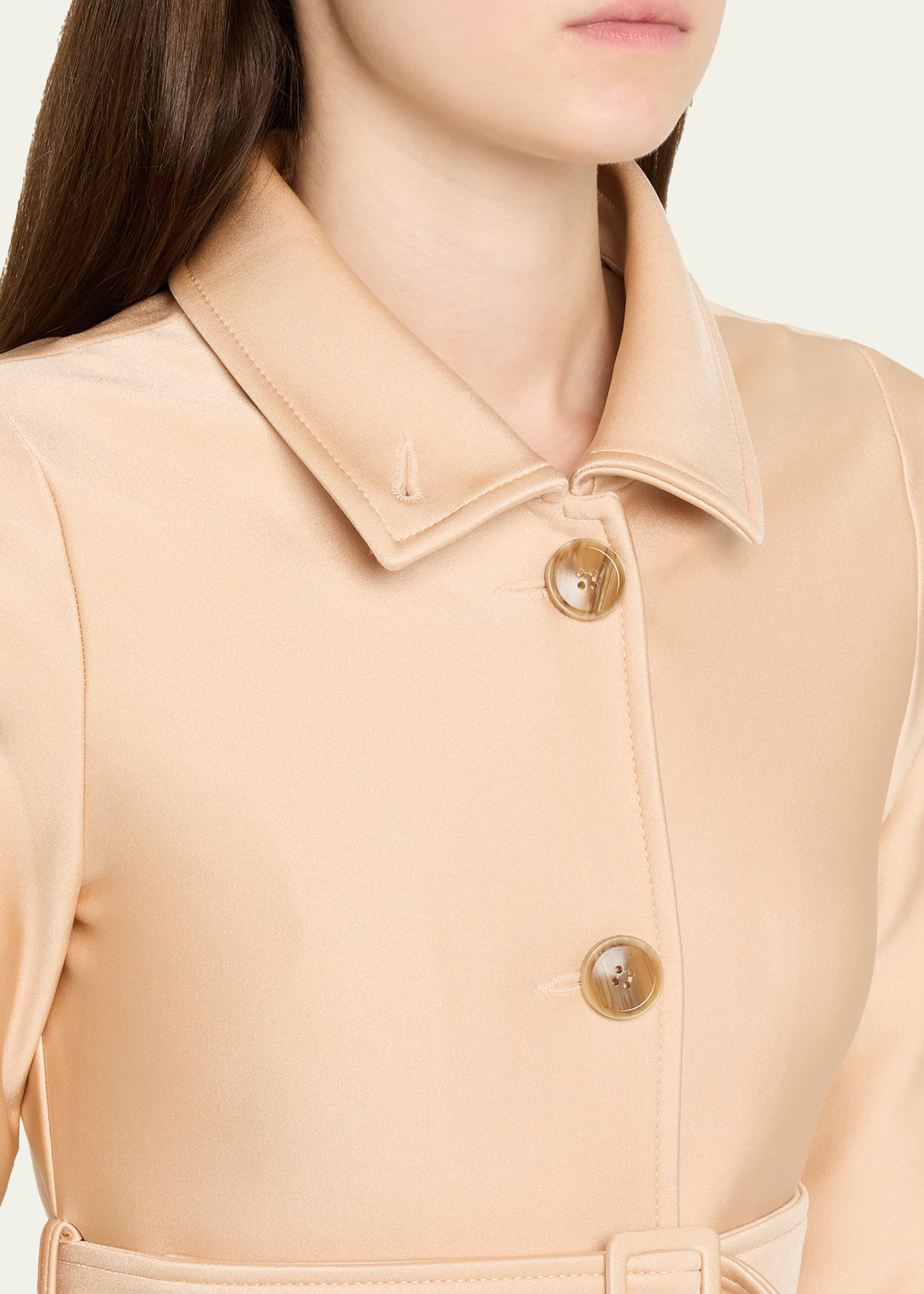 Slim-Fit Long Trench Coat - 5