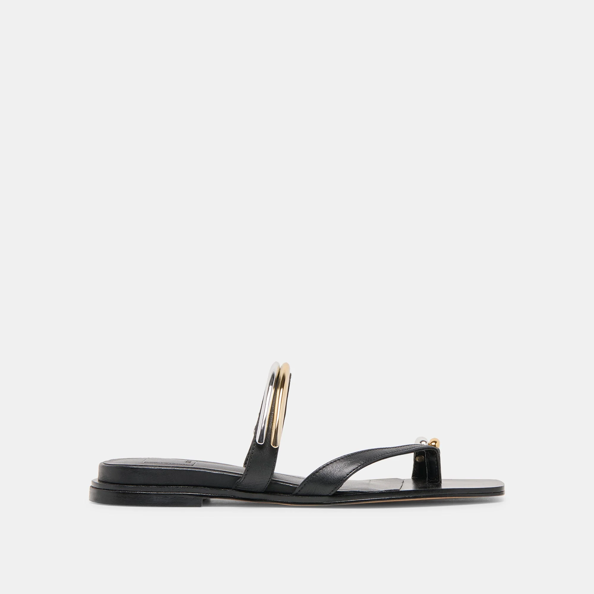 TARINA SANDALS BLACK LEATHER - 1