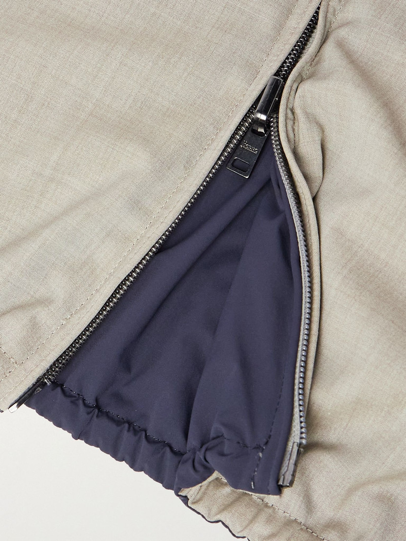 Reversible Virgin Wool and Silk-Blend and Shell Hooded Jacket Cream 6