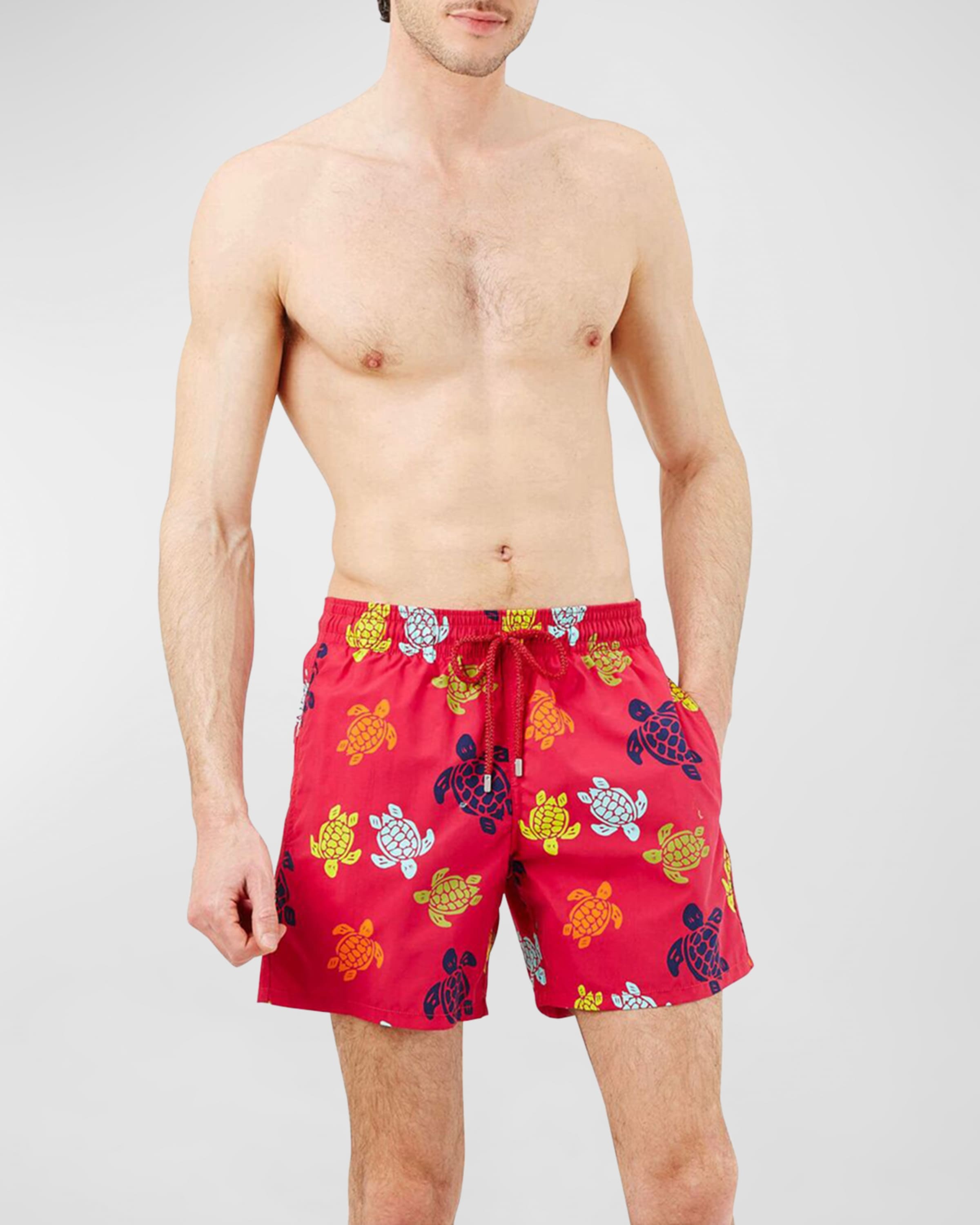 Vilebrequin Men's Sand Turtles Swim Trunks