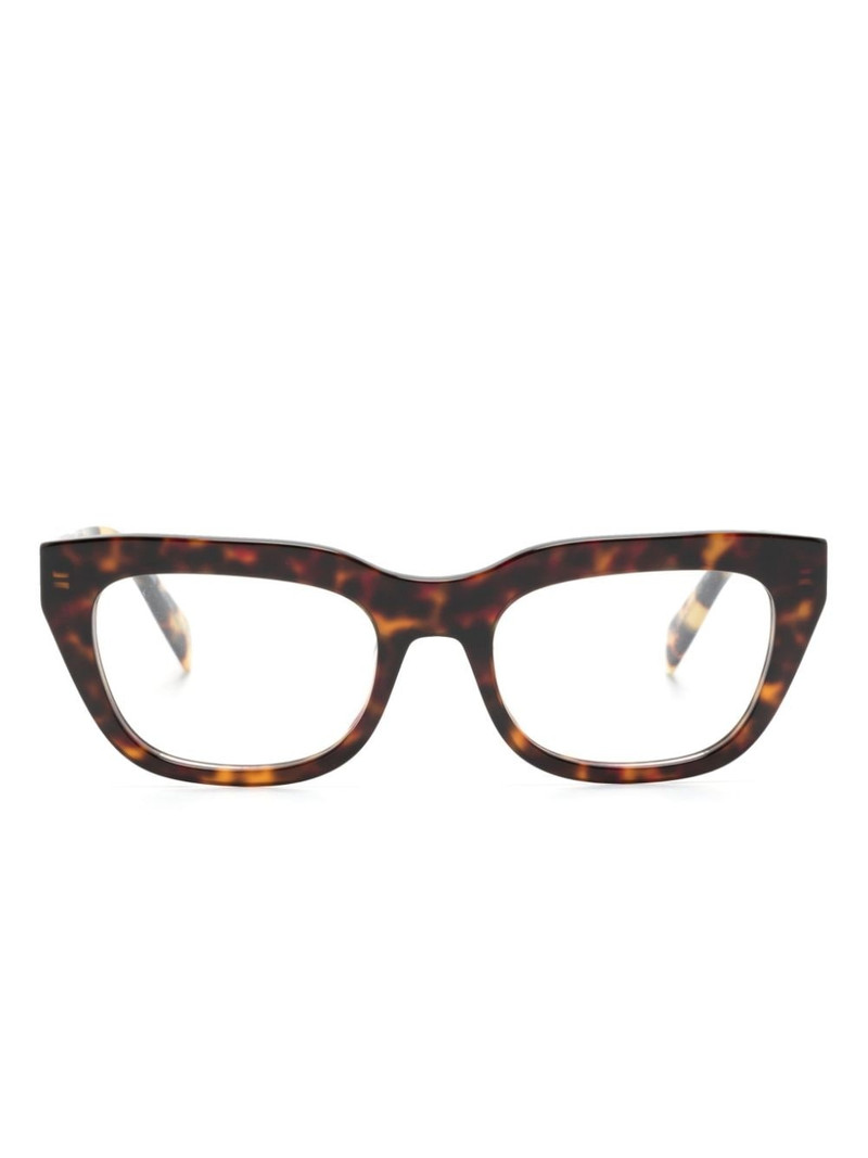 tortoiseshell rectangle-frame glasses 1