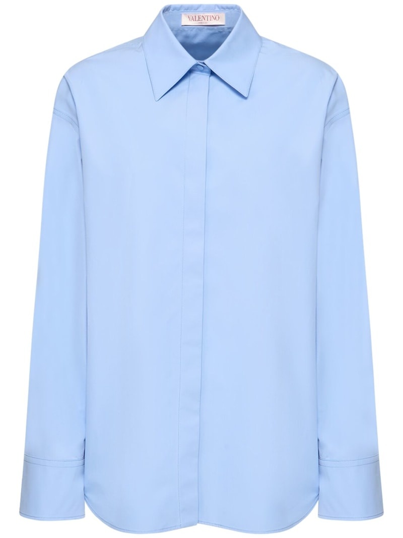 Cotton poplin shirt - 1