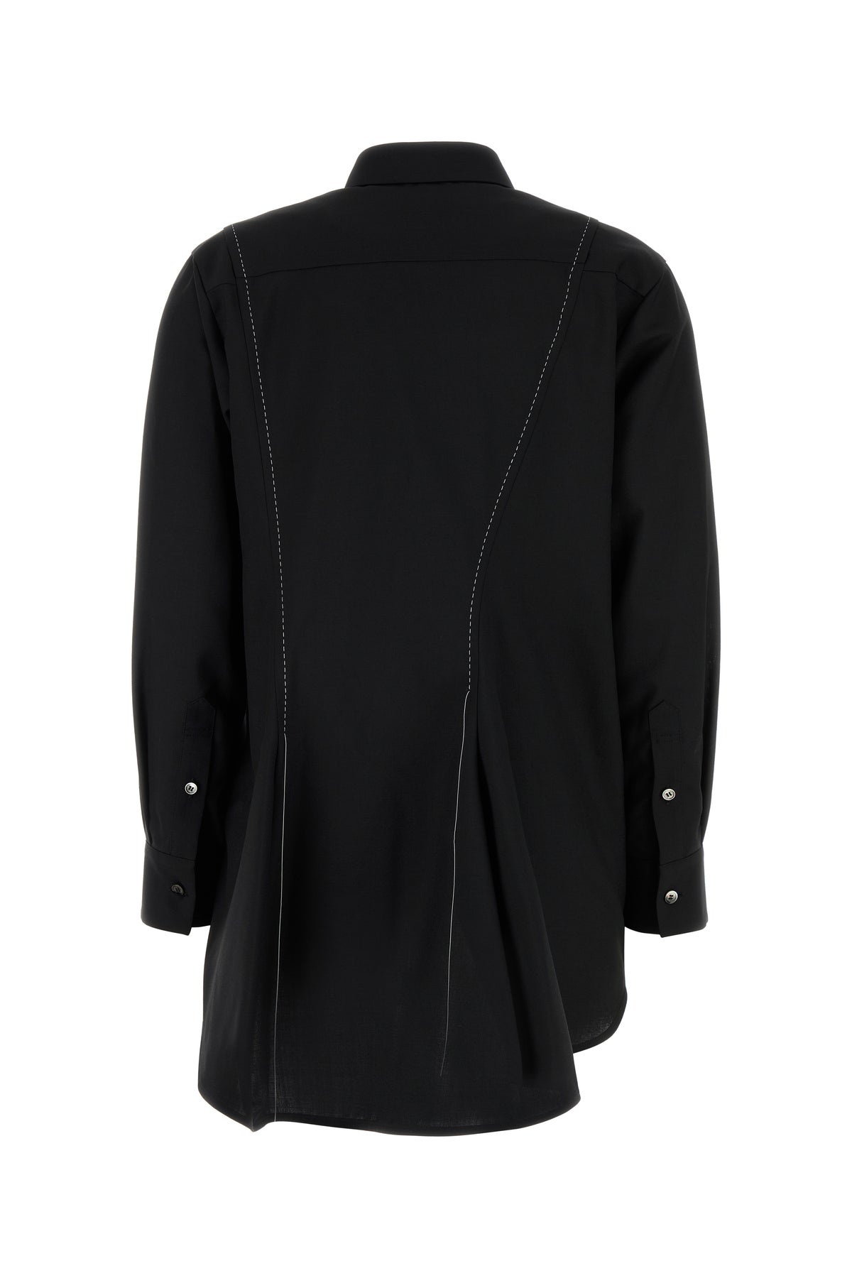 Black polyester blend shirt - 2