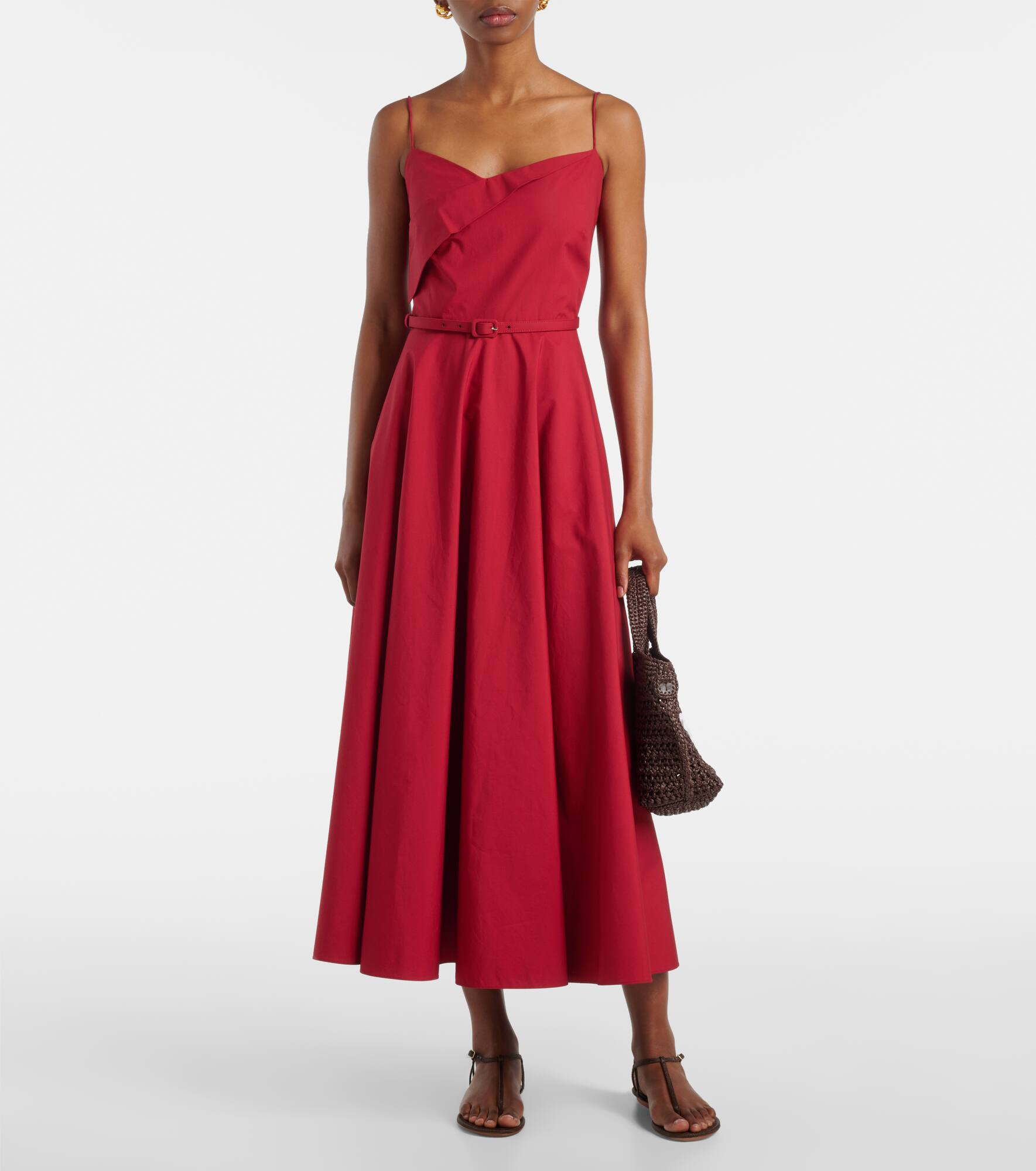 Cotton poplin midi dress - 2