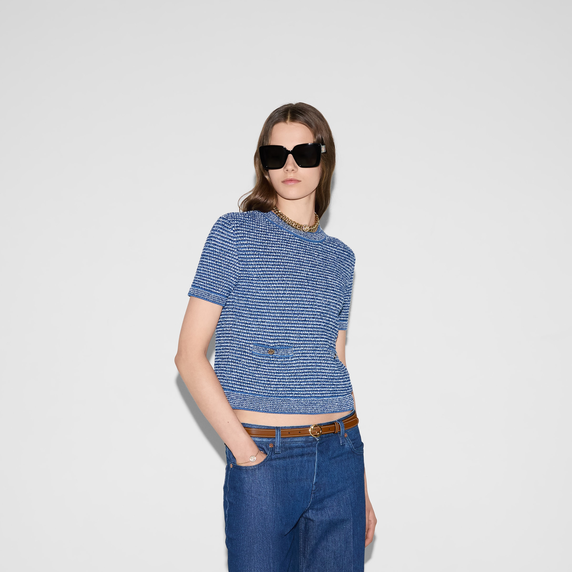 Fine cotton crewneck top - 3