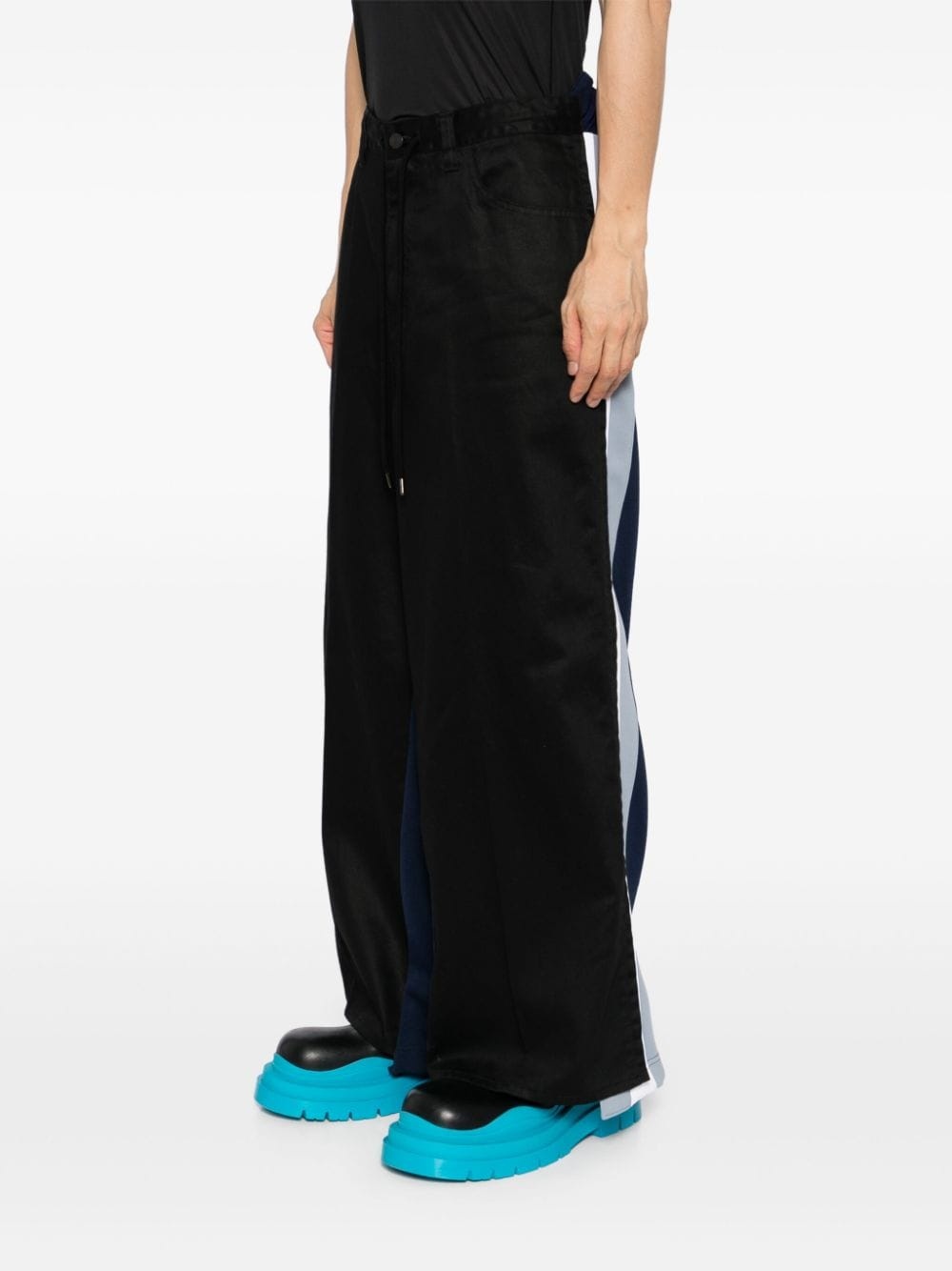 contrasting-panel track pants - 3