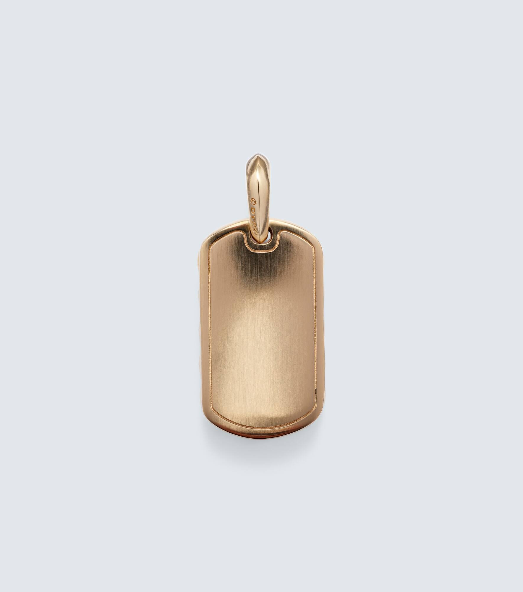 Sculpted Cable 18kt gold pendant with diamonds - 3