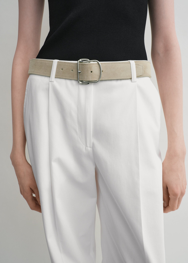 Totême Swirl suede belt desert outlook