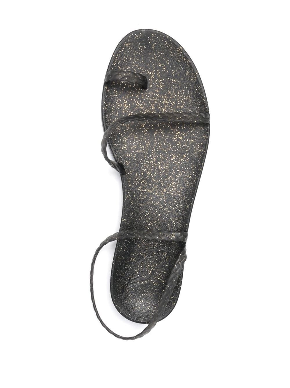 glitter-detailed single-toe sandals - 4