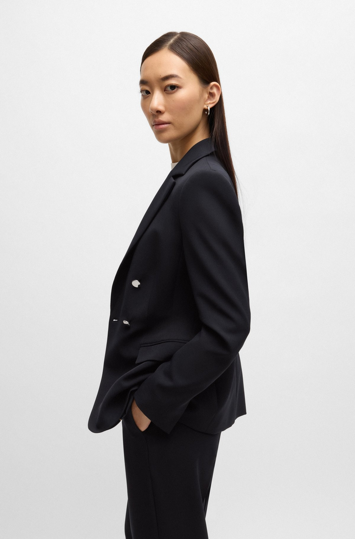 SLIM-FIT JACKET WITH DOUBLE-BREASTED CLOSURE - 6