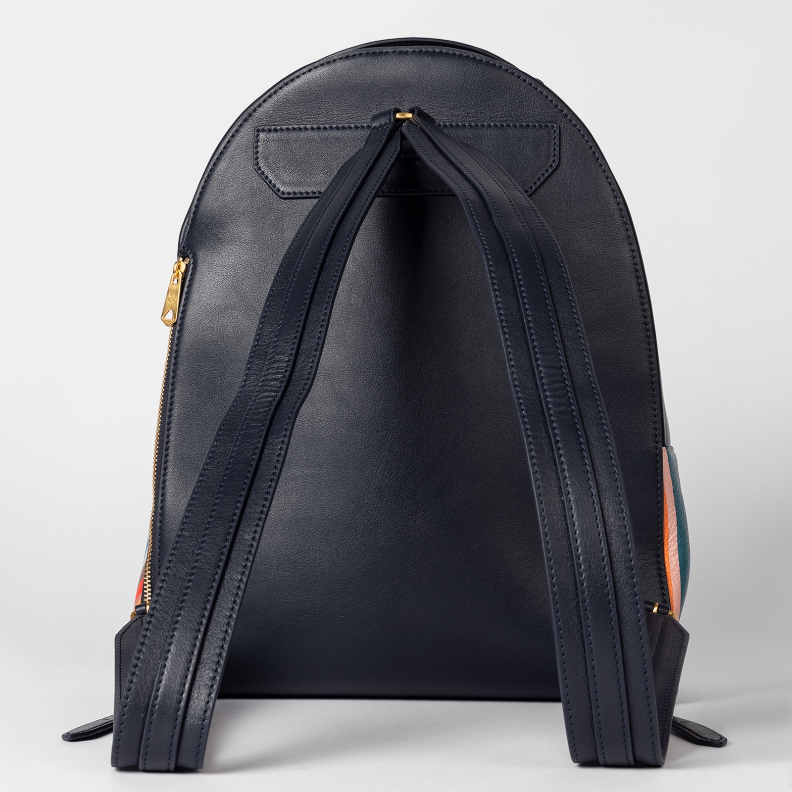Paul Smith Swirl Striped Leather Backpack - 4