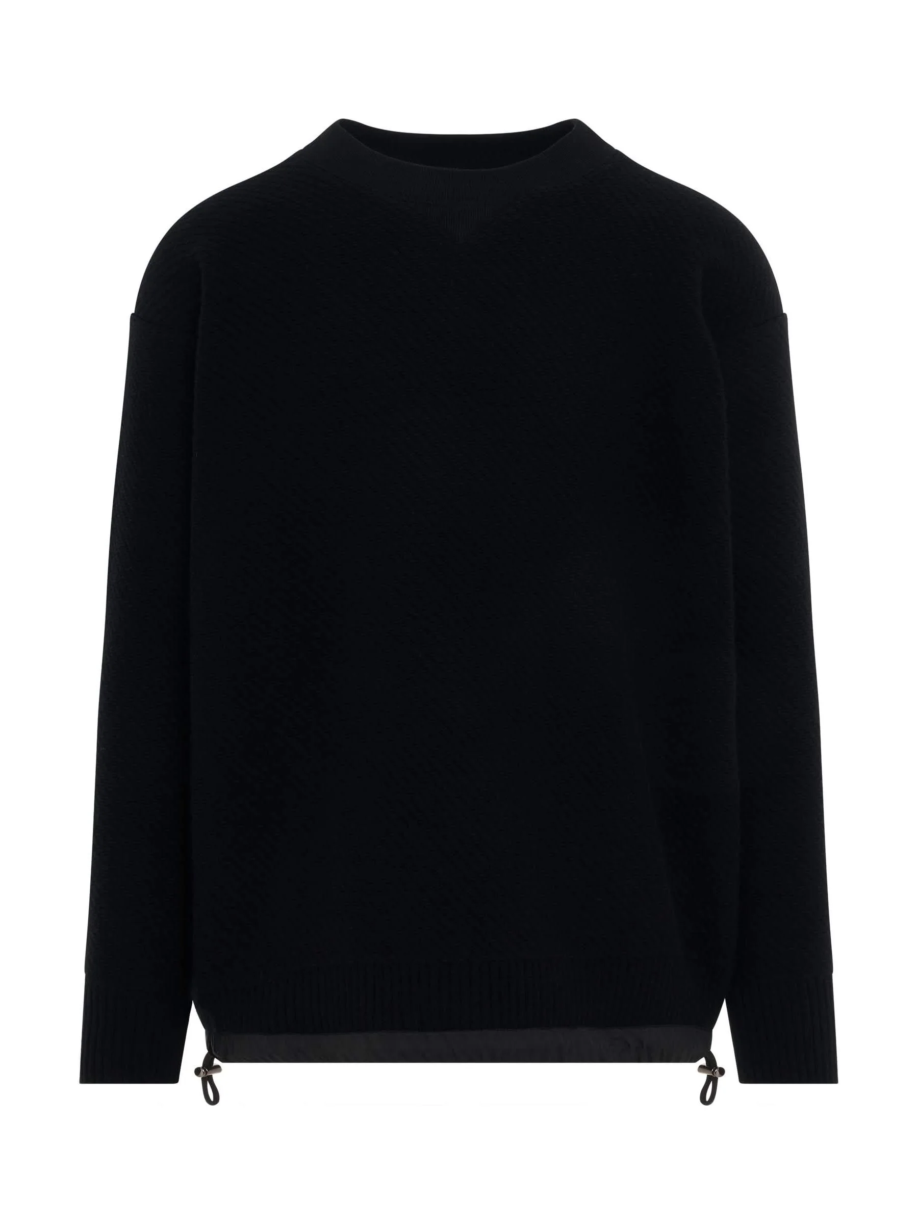 Wool Knit Pullover 에 검정 - 1
