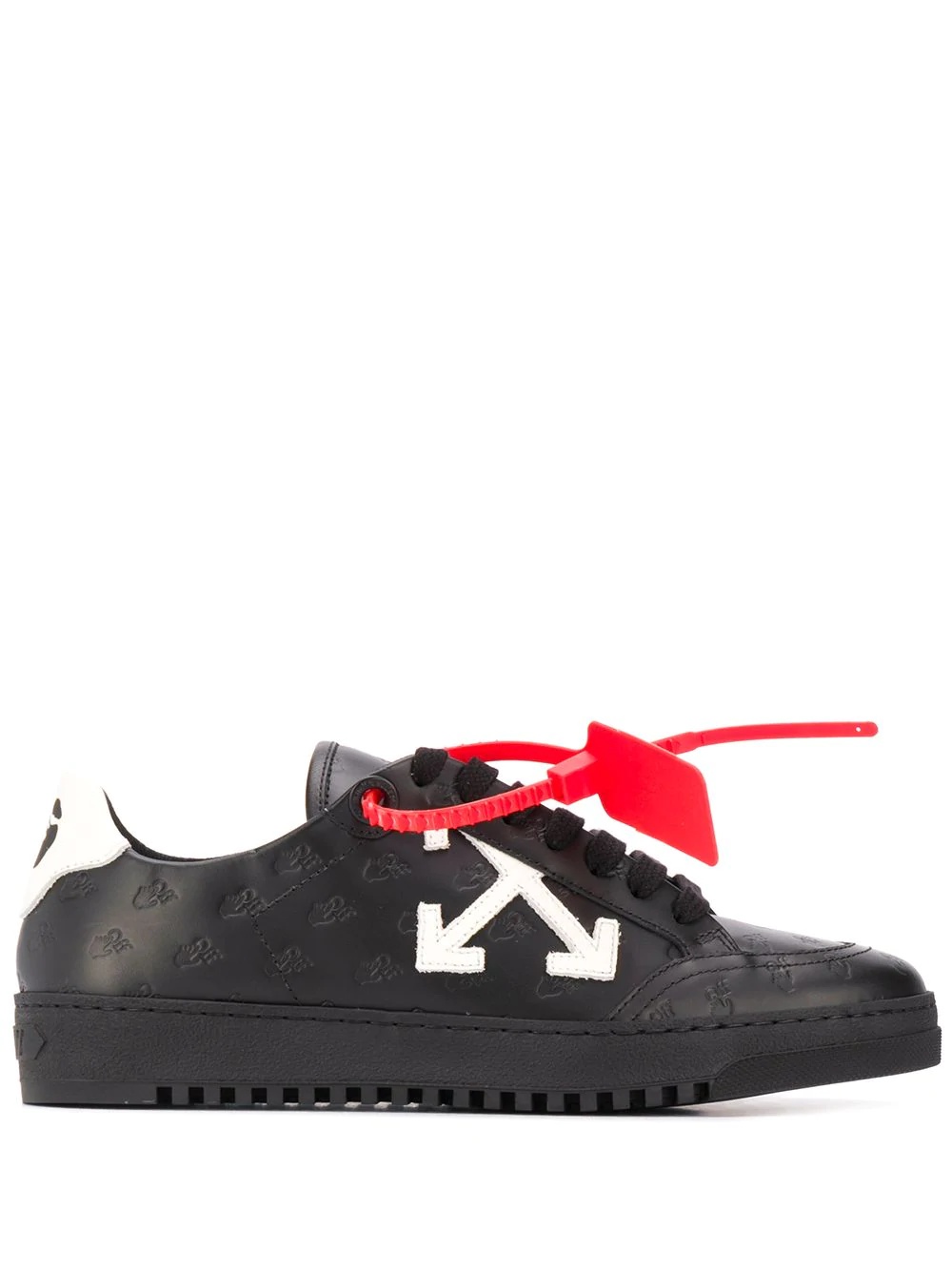 debossed-logo low-top sneakers - 1