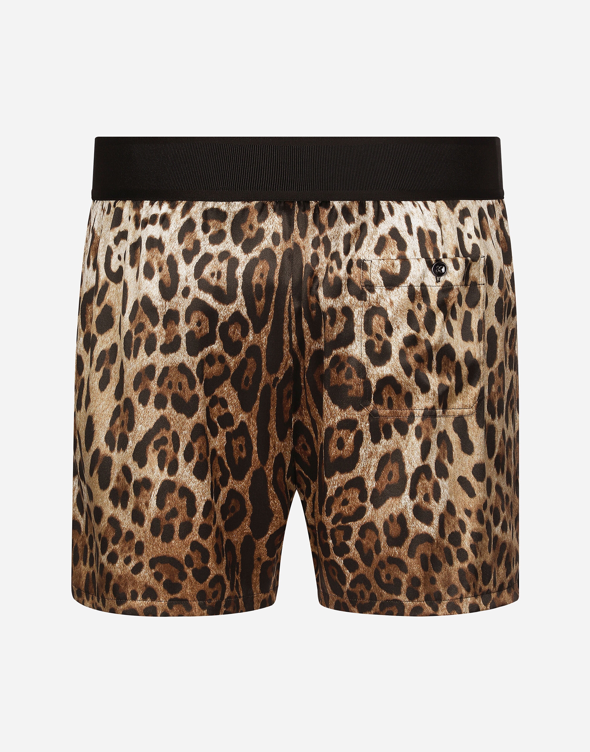 Leopard-print silk shorts - 3