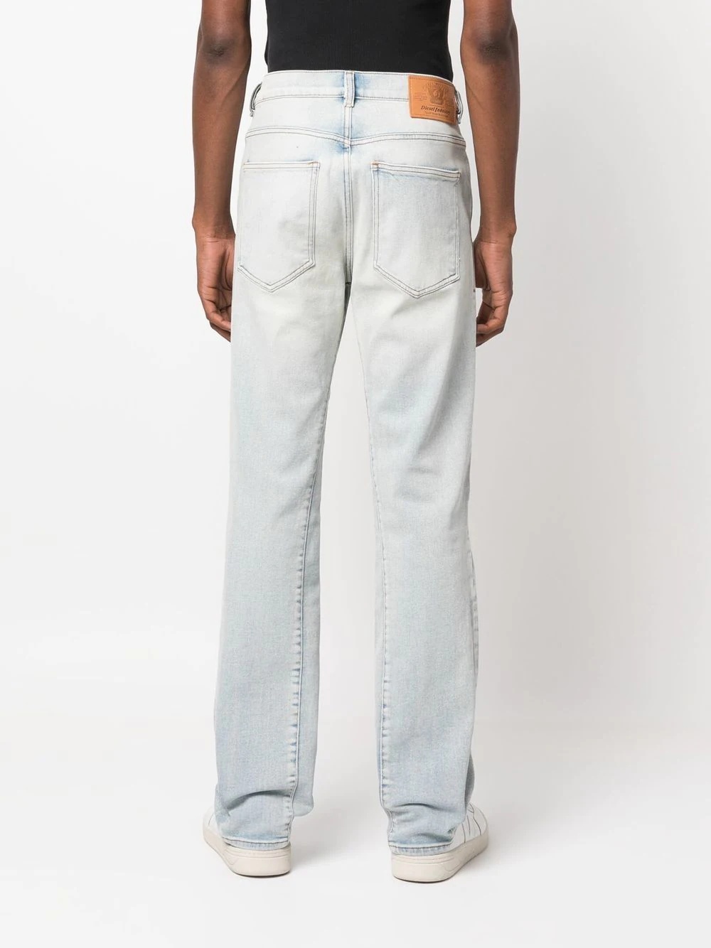 logo-patch bootcut jeans - 4