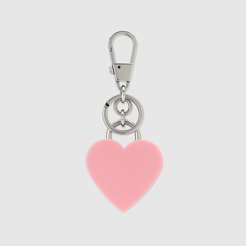 Interlocking G heart-shaped keychain 3