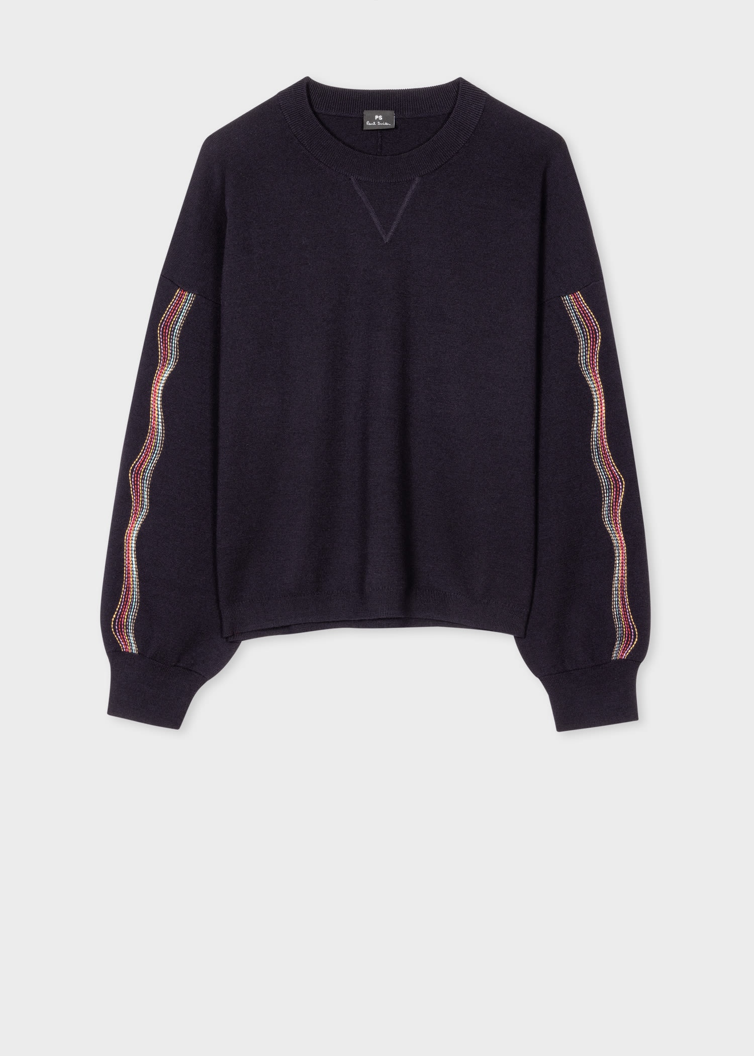 Navy Wool 'Swirl' Sweater - 1