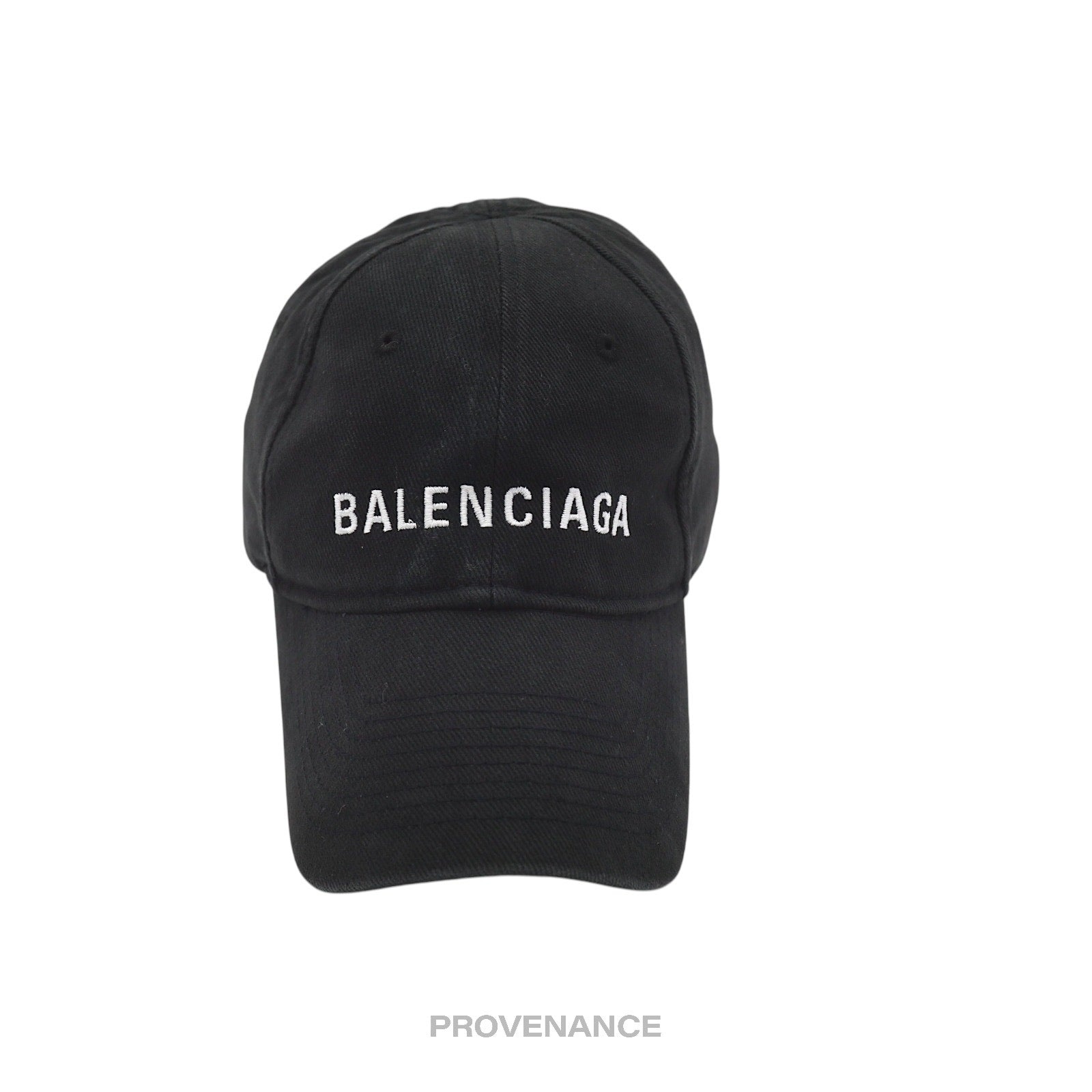 Balenciaga Embroidered Logo Cap - Washed Black - 1