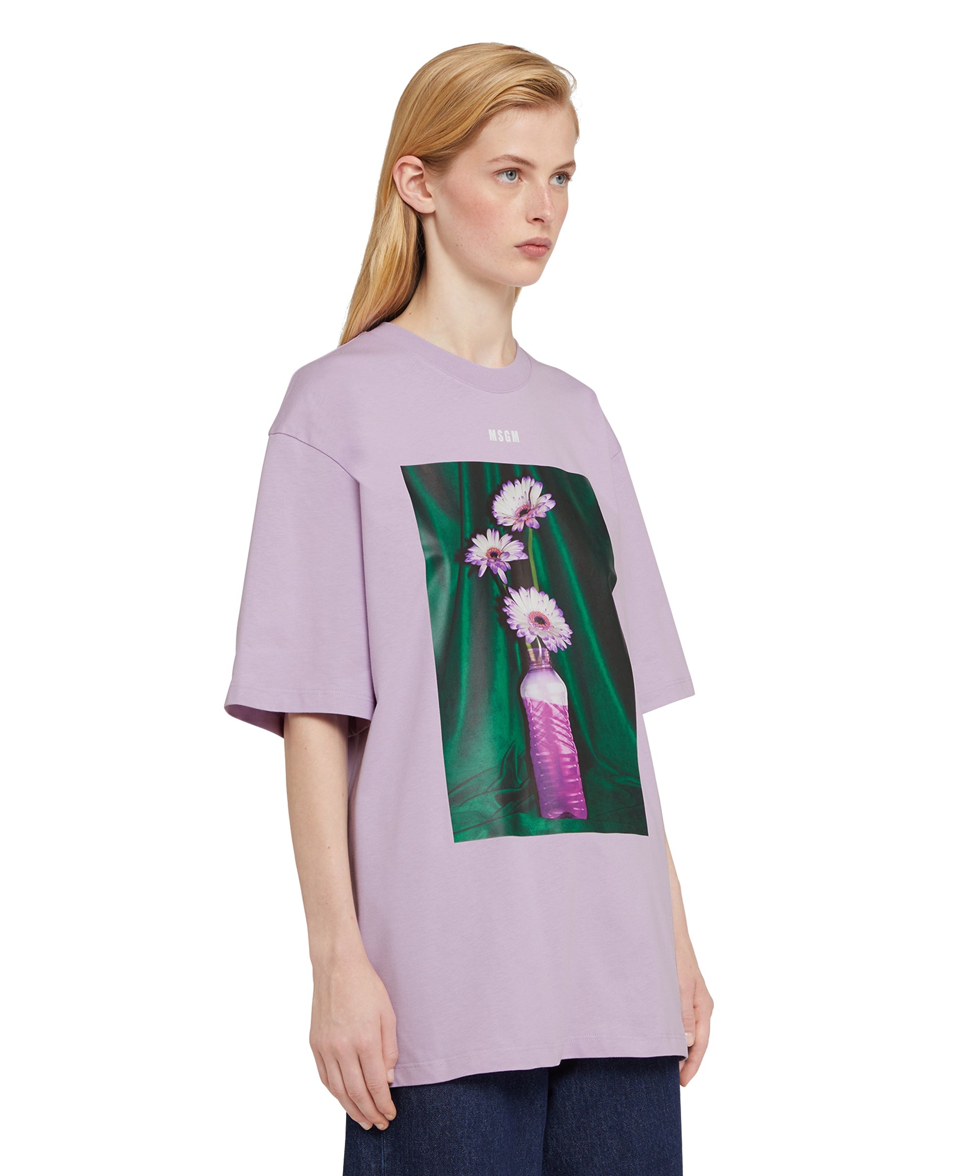 Organic cotton crewneck t-shirt from the MSGM Fantastic Green Capsule - 8