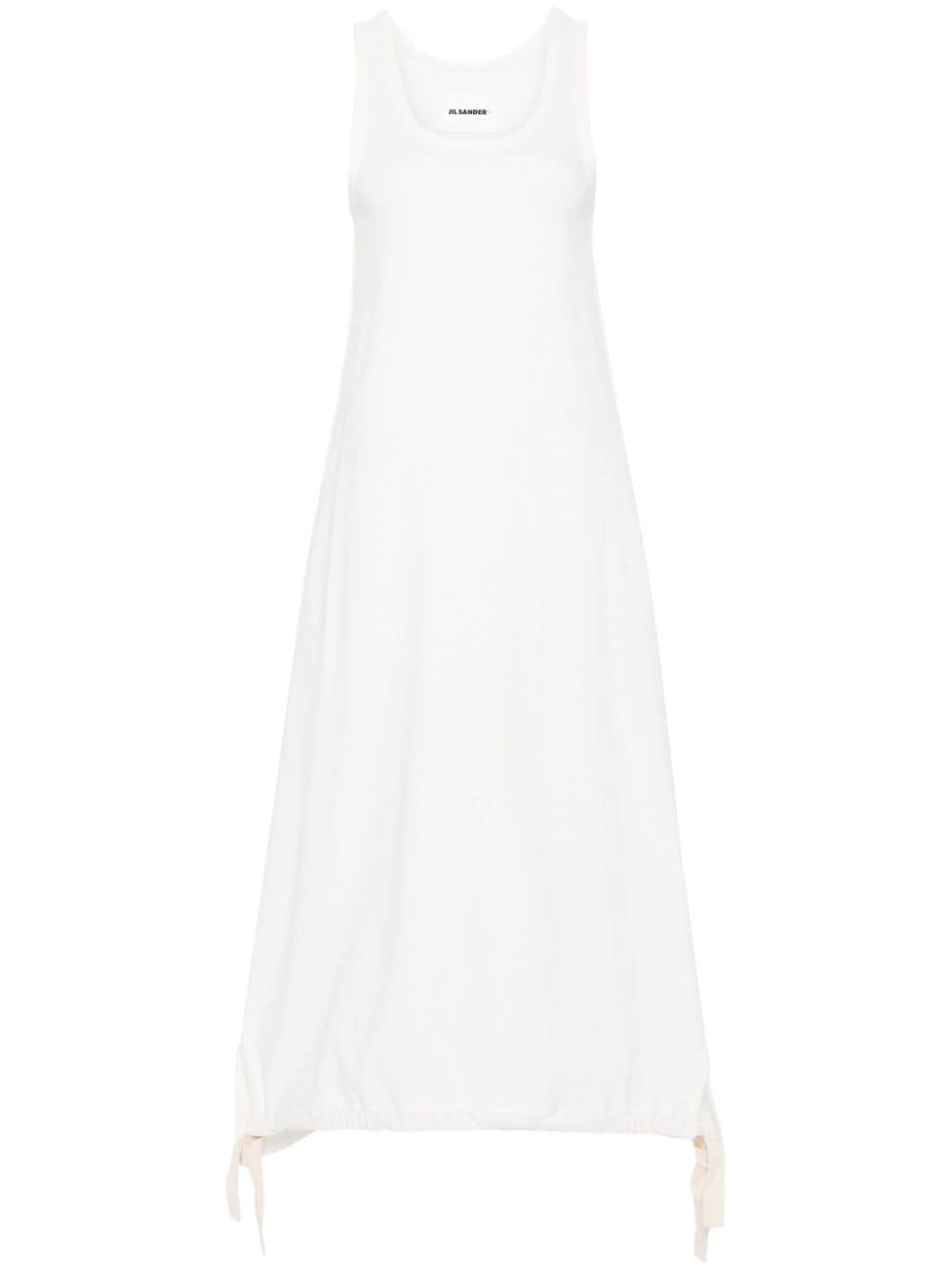 embroidered-logo cotton maxi dress - 1