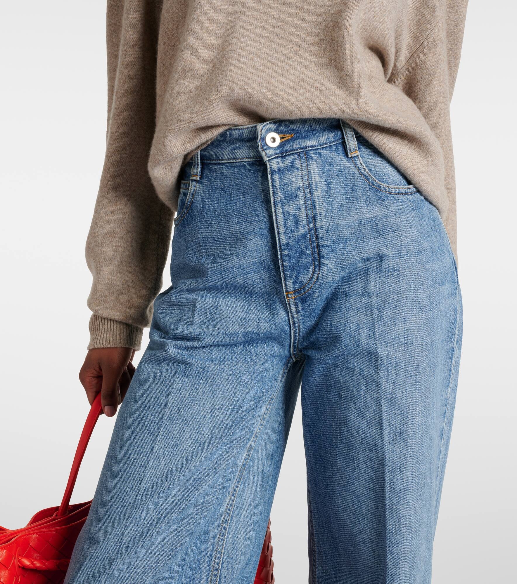Mid-rise wide-leg jeans - 4
