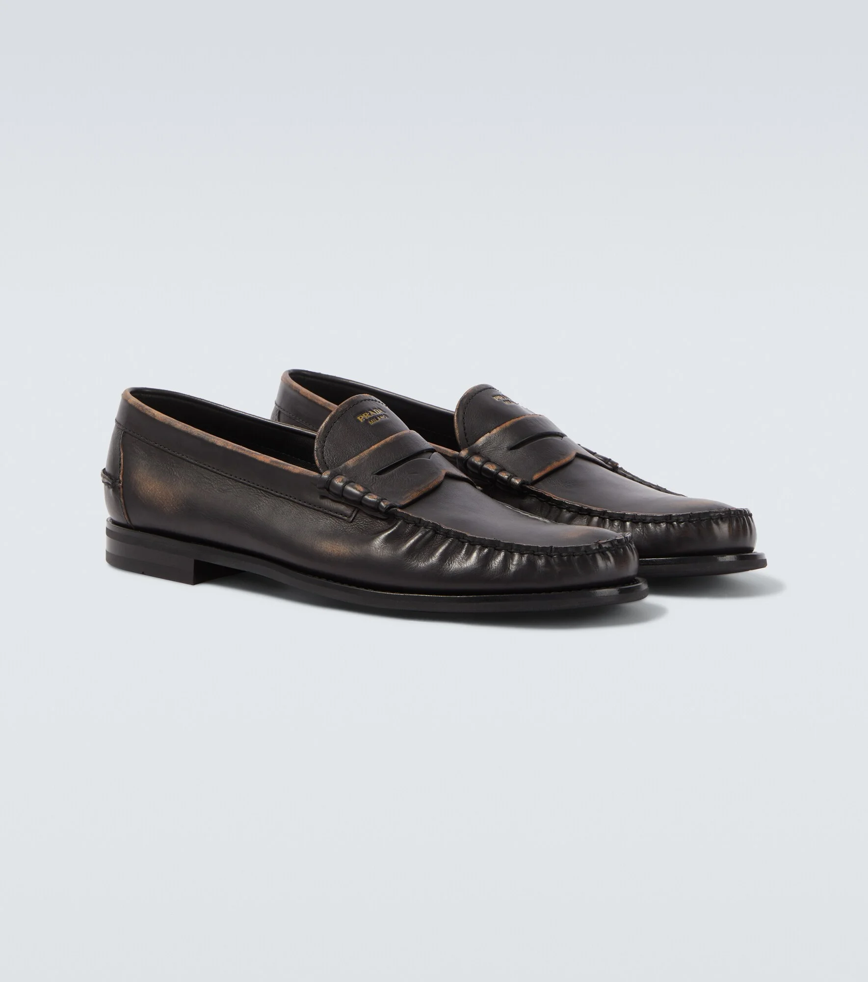 Leather penny loafers - 1