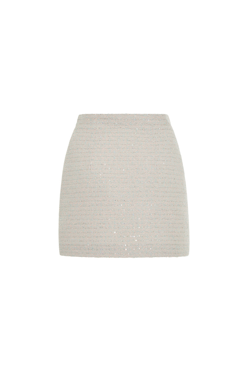 Alessandra Rich SEQUIN TWEED MINI SKIRT outlook