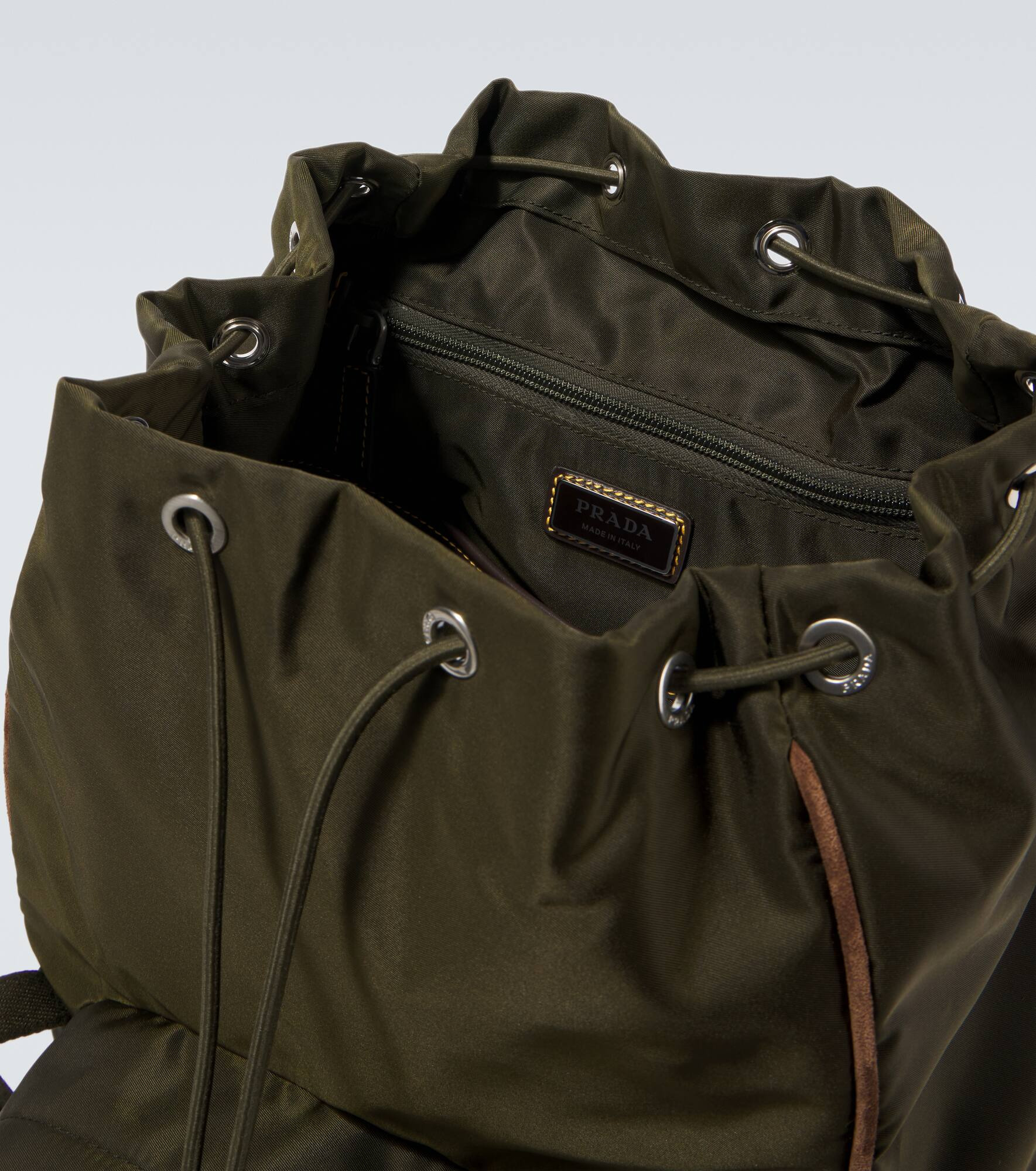 Re-Nylon suede-trimmed backpack - 4