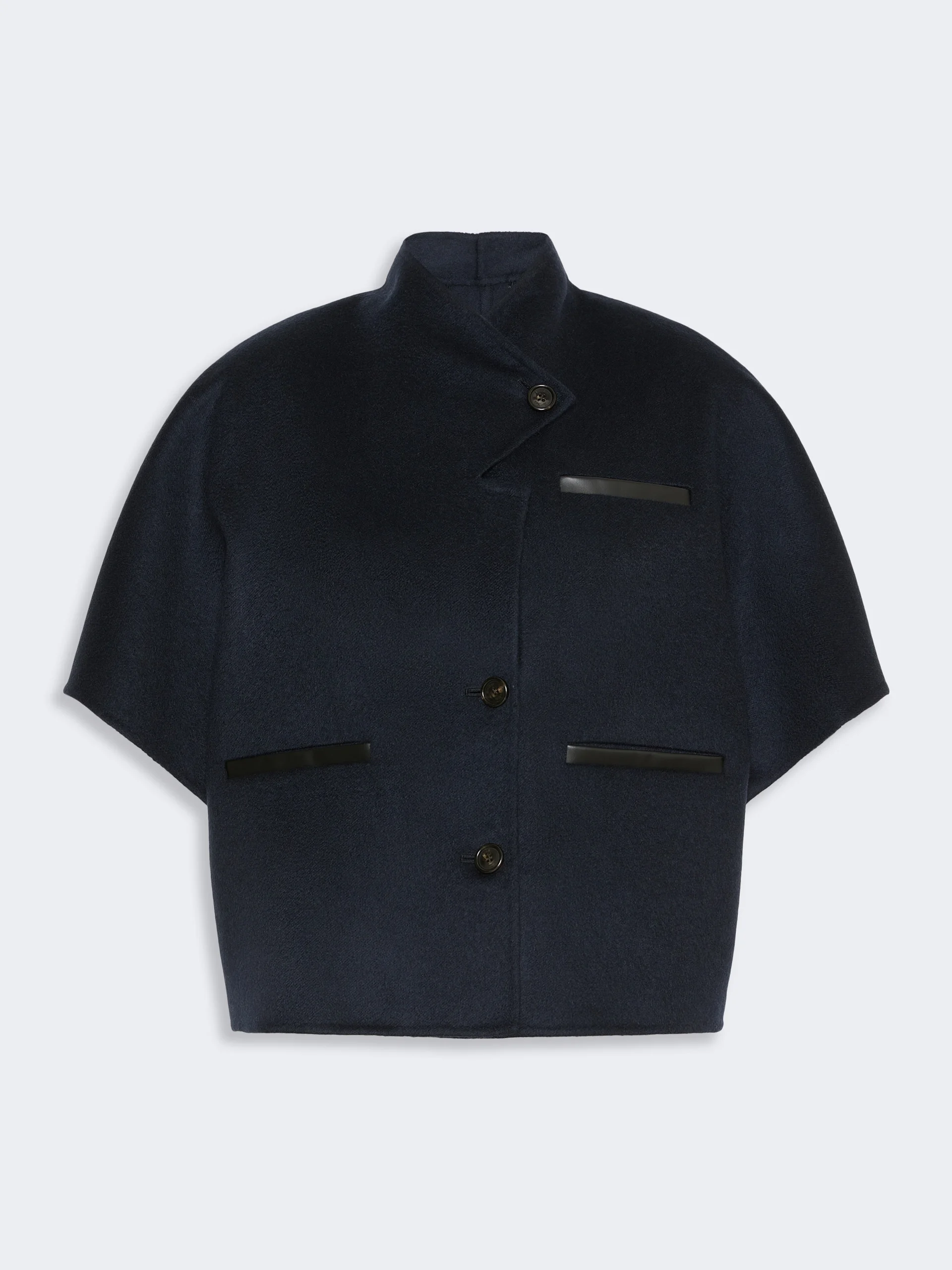 ANDALO Lightweight cashmere cape - MIDNIGHTBLUE - 1