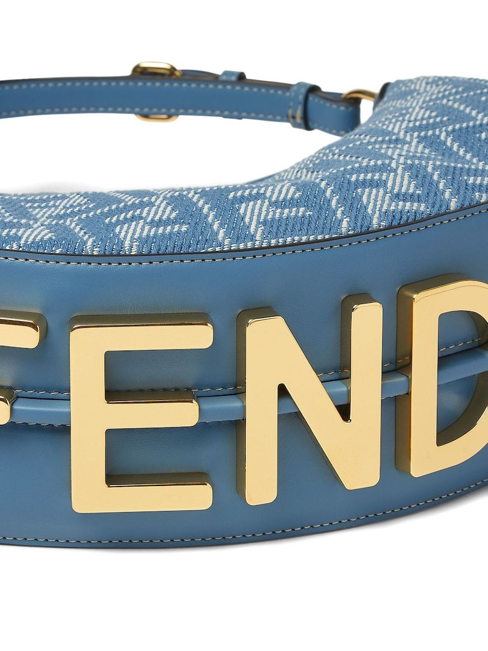 Fendi logo crescent shoulder bag - 5