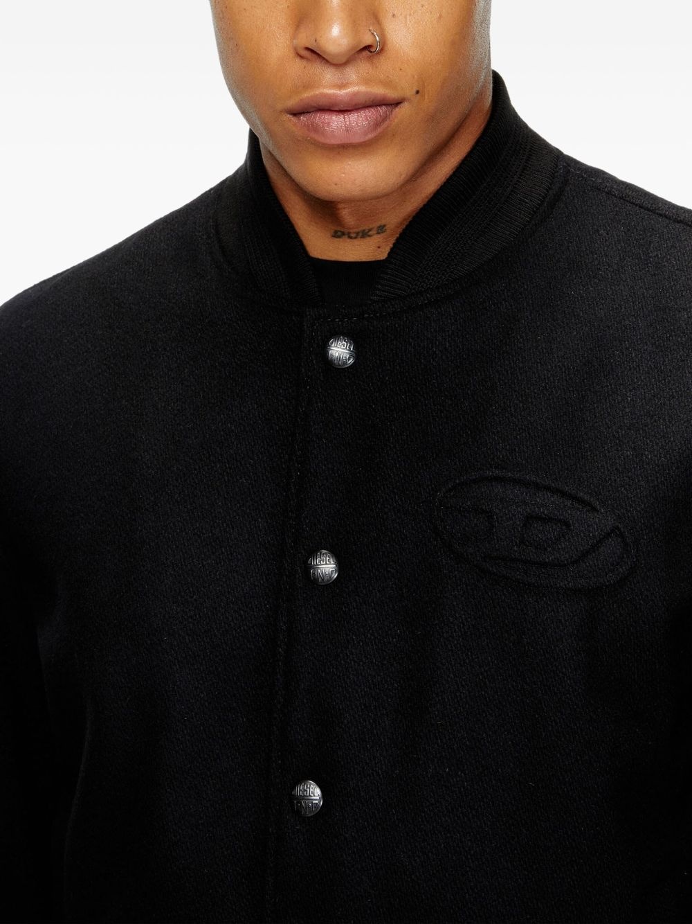 embroidered logo bomber jacket - 5