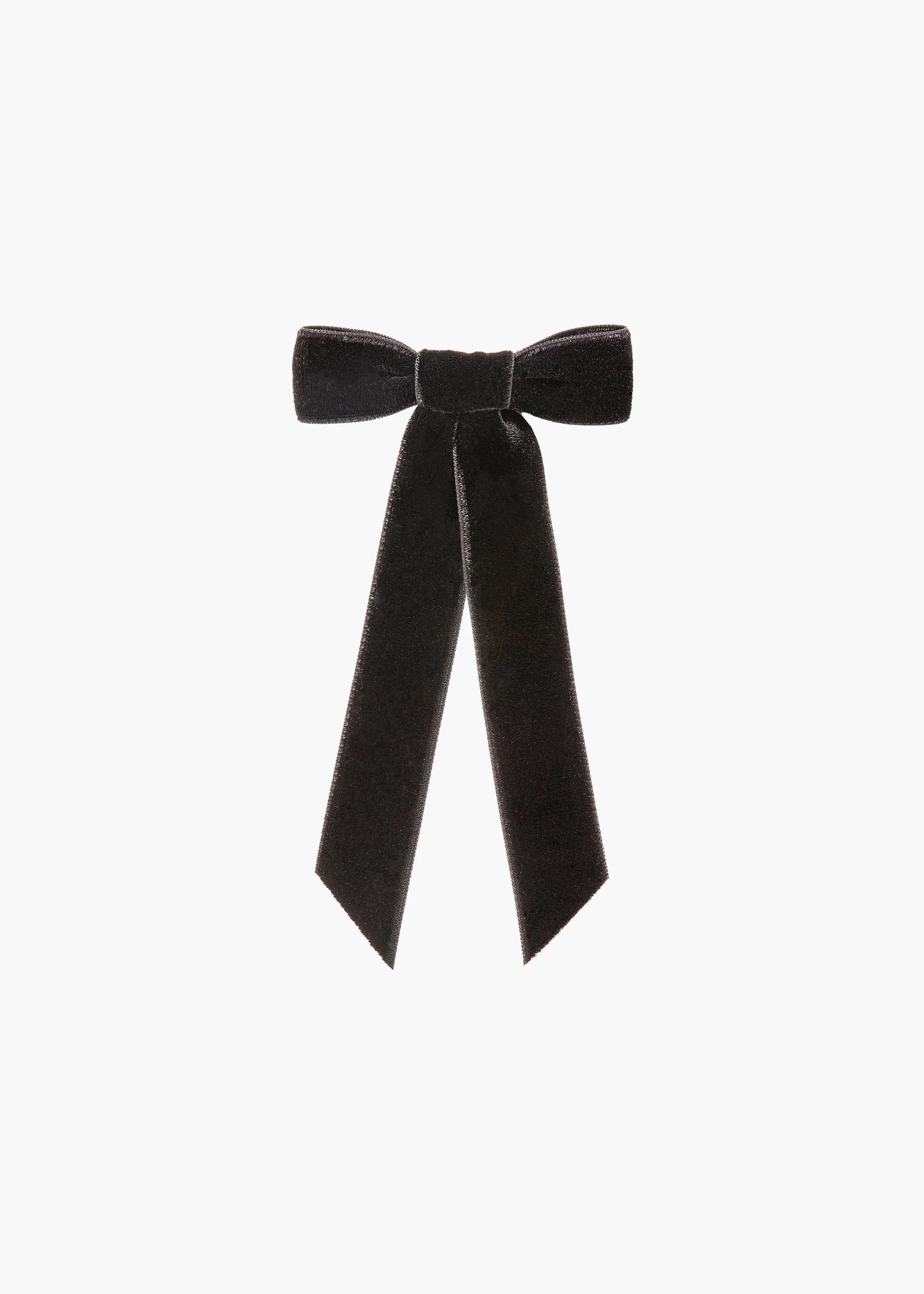Velvet Bow Barrette - 1