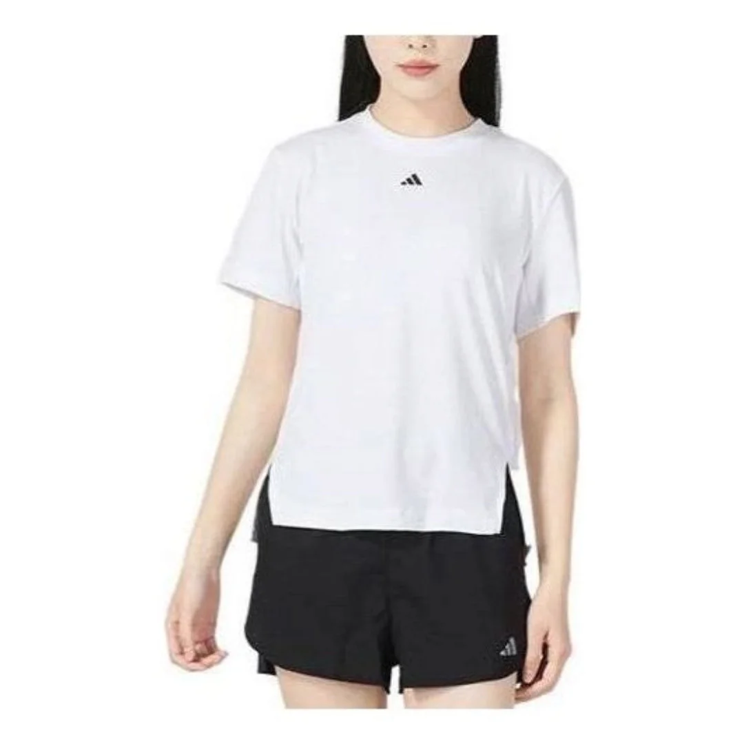 (WMNS) adidas D2T T-Shirt Asia Sizing 'White' HS8108 - 1