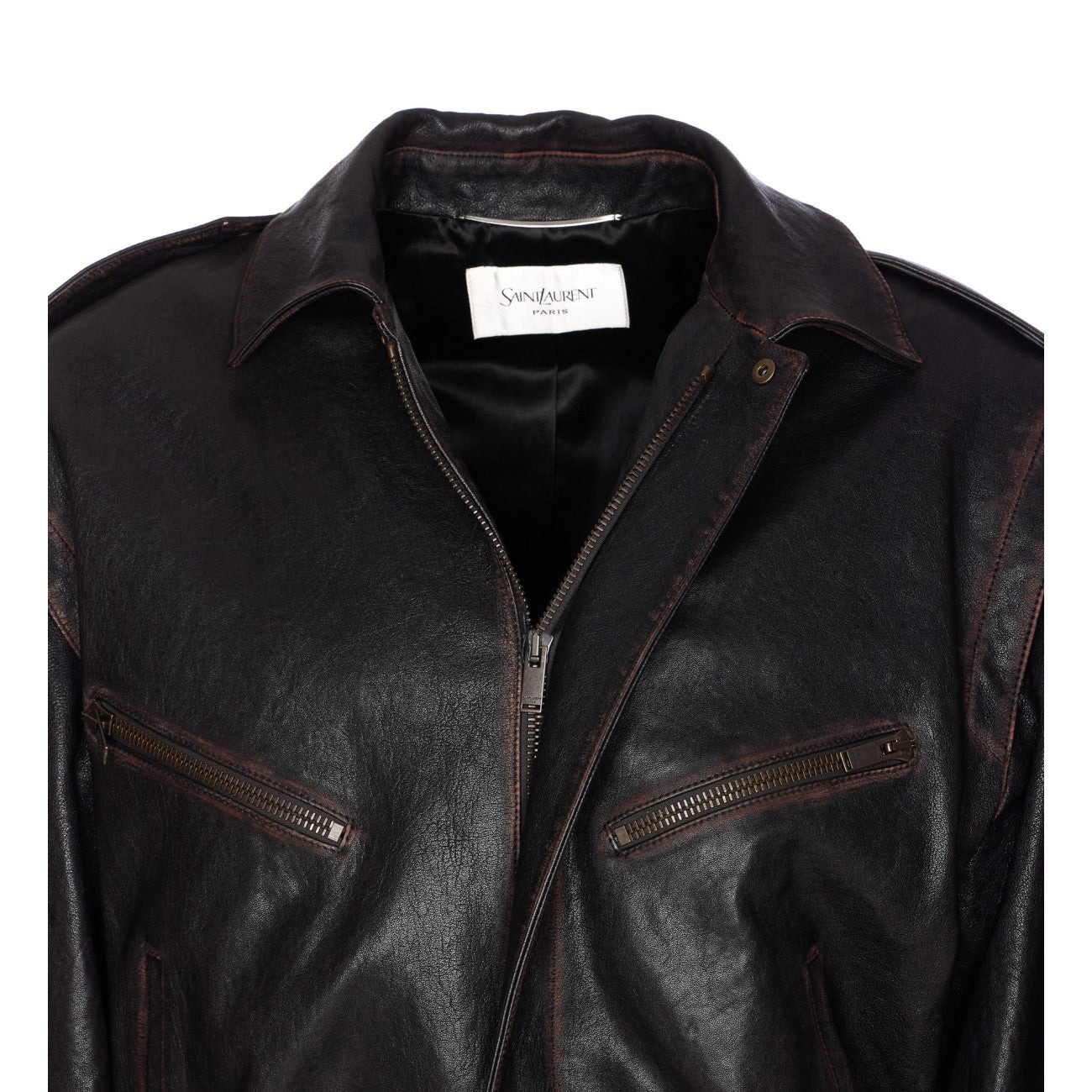 Saint Laurent Men Leather Jacket - 4