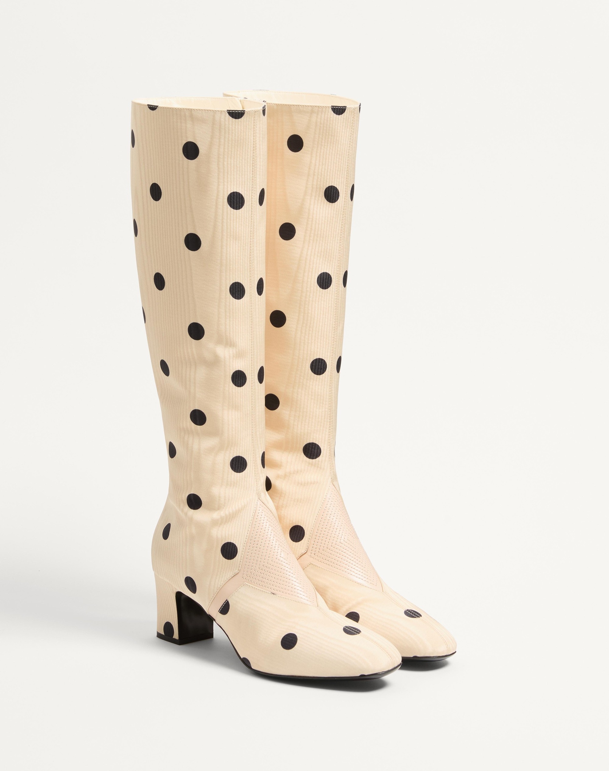 EQUIVOQUE BOOT IN MOIRÉ PLUS DE POIS FABRIC 60MM - 3