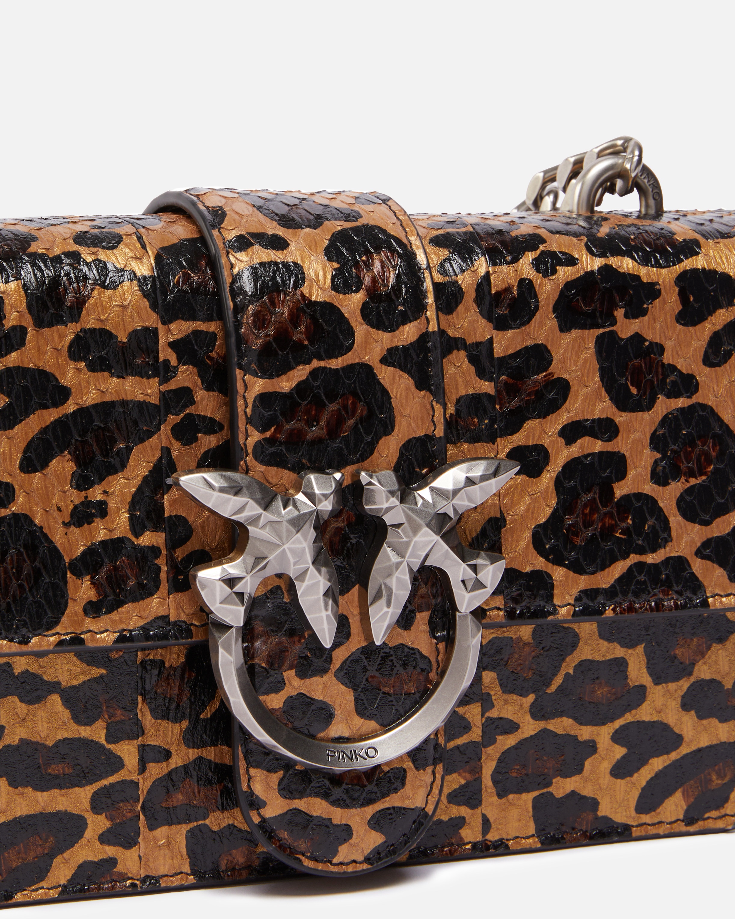 LOVE BAG WITH SPOTTED REPTILE LEATHER - PINKO GALLERIA - 3
