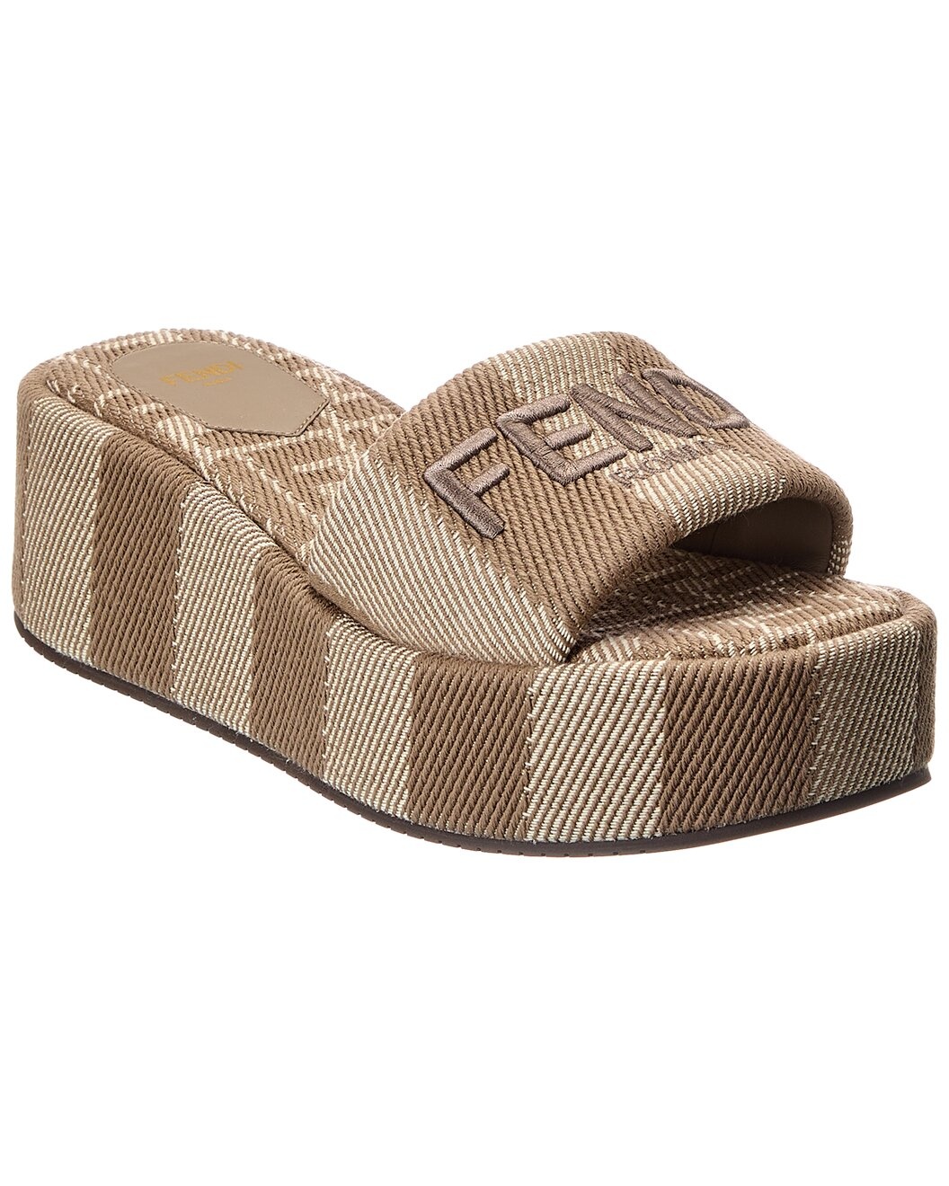 FENDI Sunshine Canvas Platform Sandal - 1