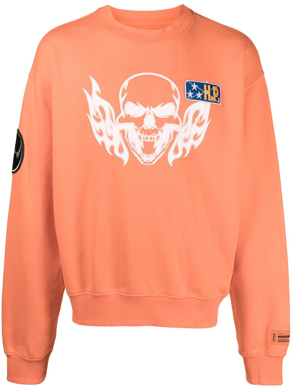 skull-print cotton sweatshirt - 1