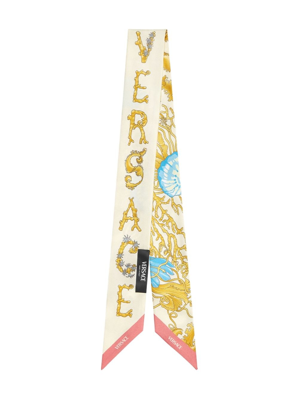 Underwater Barocco silk scarf tie - 1