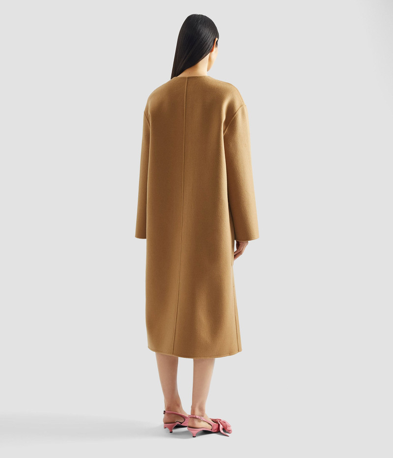 FLORAL APPLIQUÉ DOUBLE FACED WOOL COAT 4