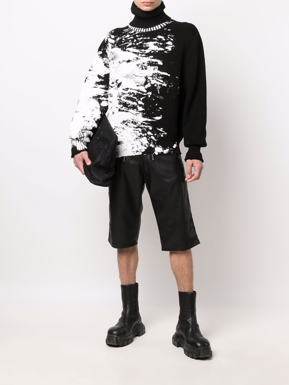 paint-splatter roll-neck jumper - 2