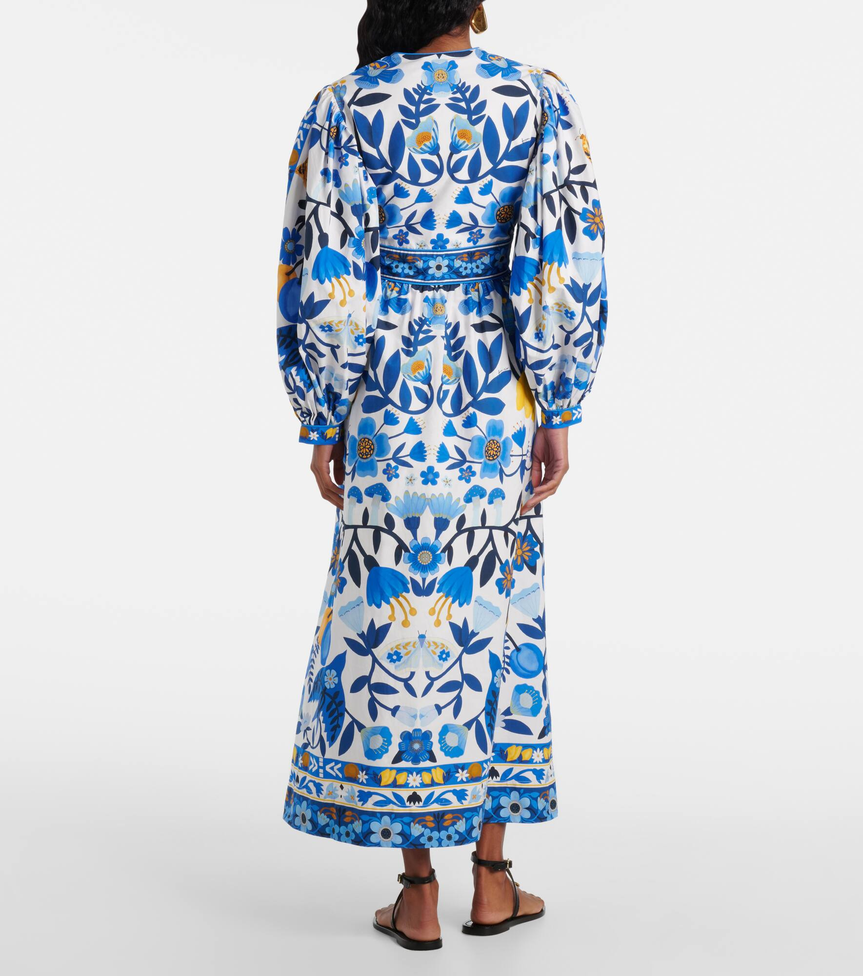 Floral cotton maxi dress - 3