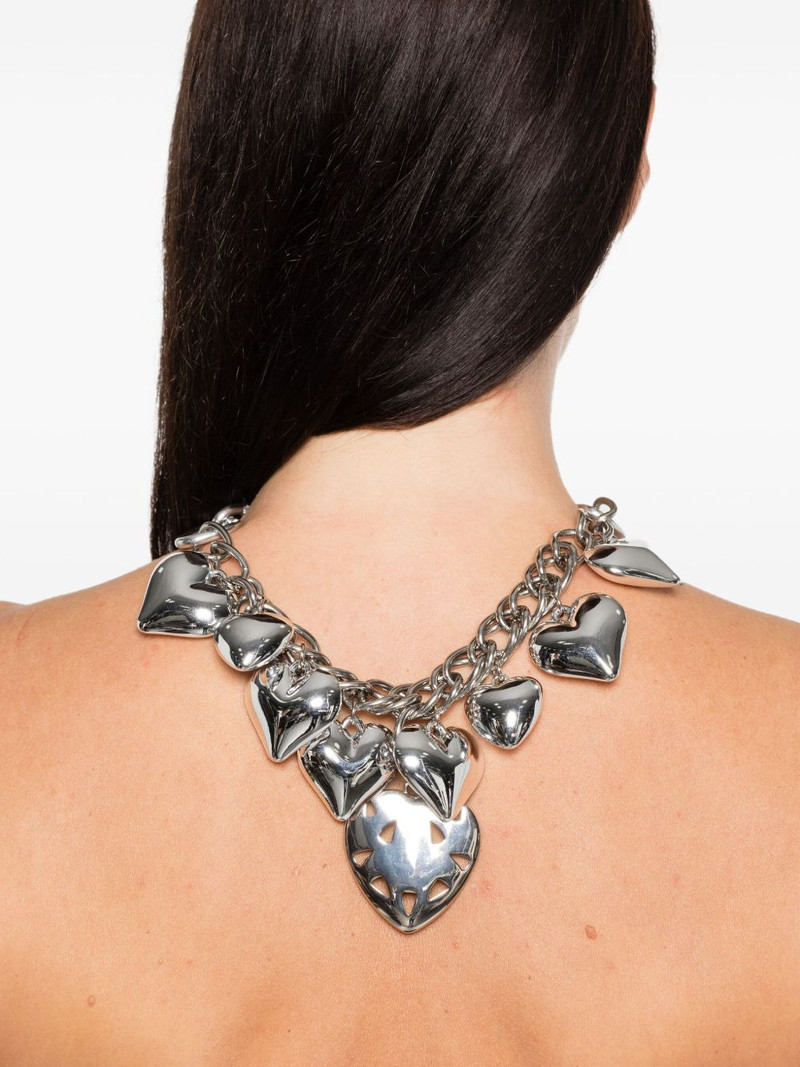 Chopova Lowena heart-charm chain necklace outlook