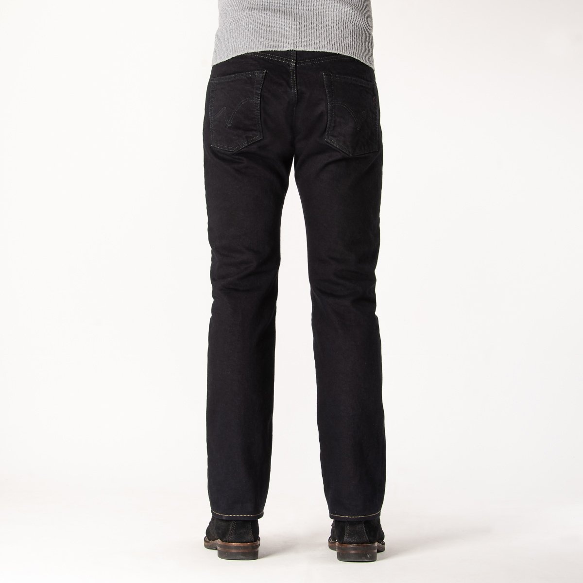 IH-634S-142od 14oz Selvedge Denim Straight Cut Jeans - Indigo Overdyed Black - 3