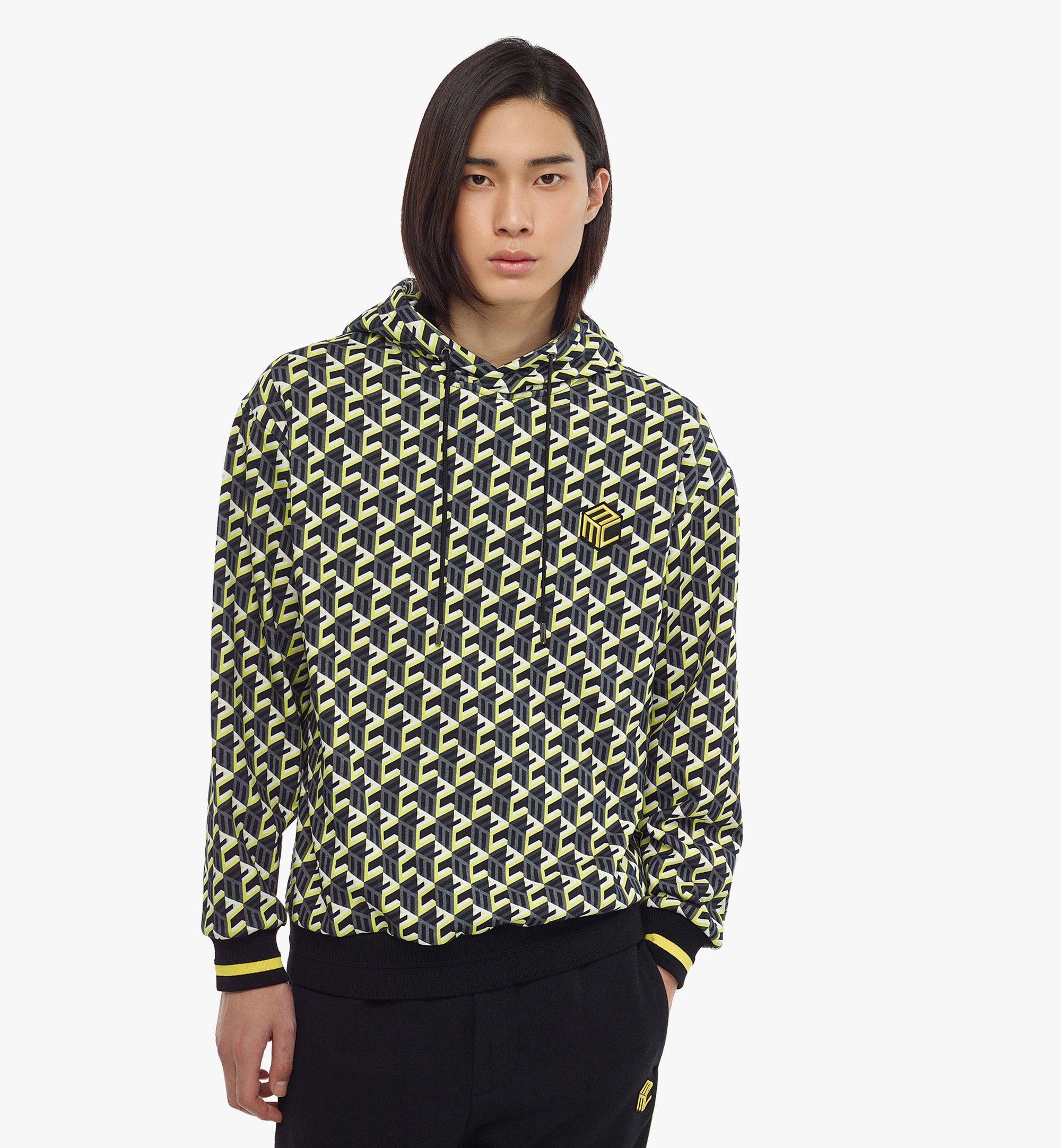 Men’s Cubic Monogram Print Hoodie in Organic Cotton - 4