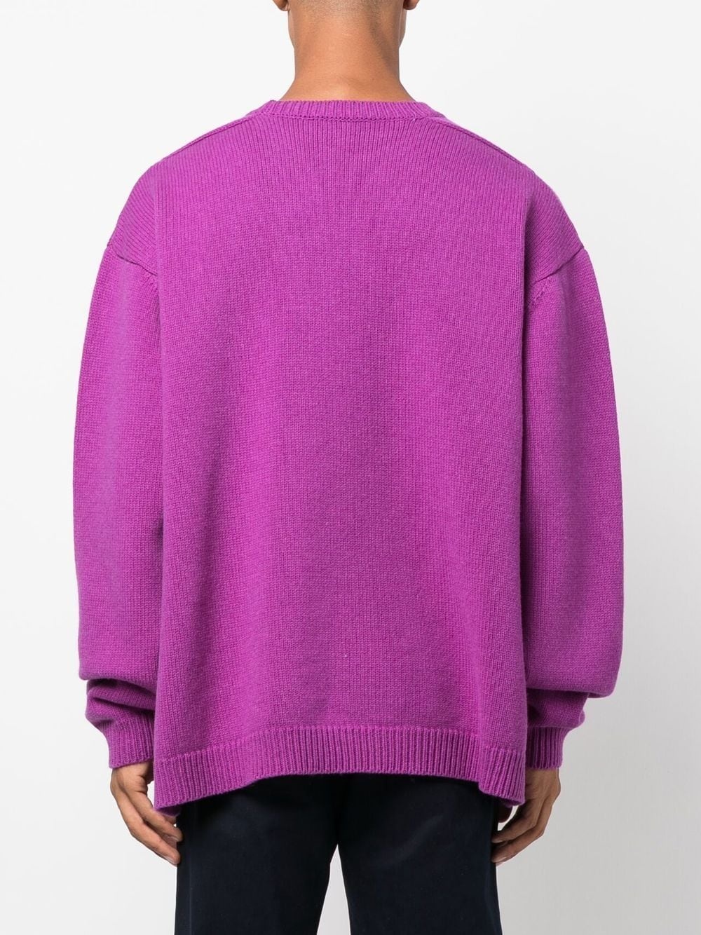 ribbed-knit oversize jumper - 4