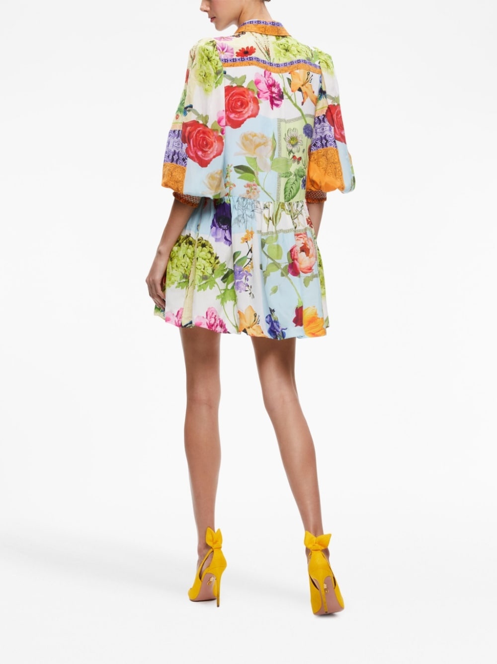 Bertha floral-print shirt dress - 4