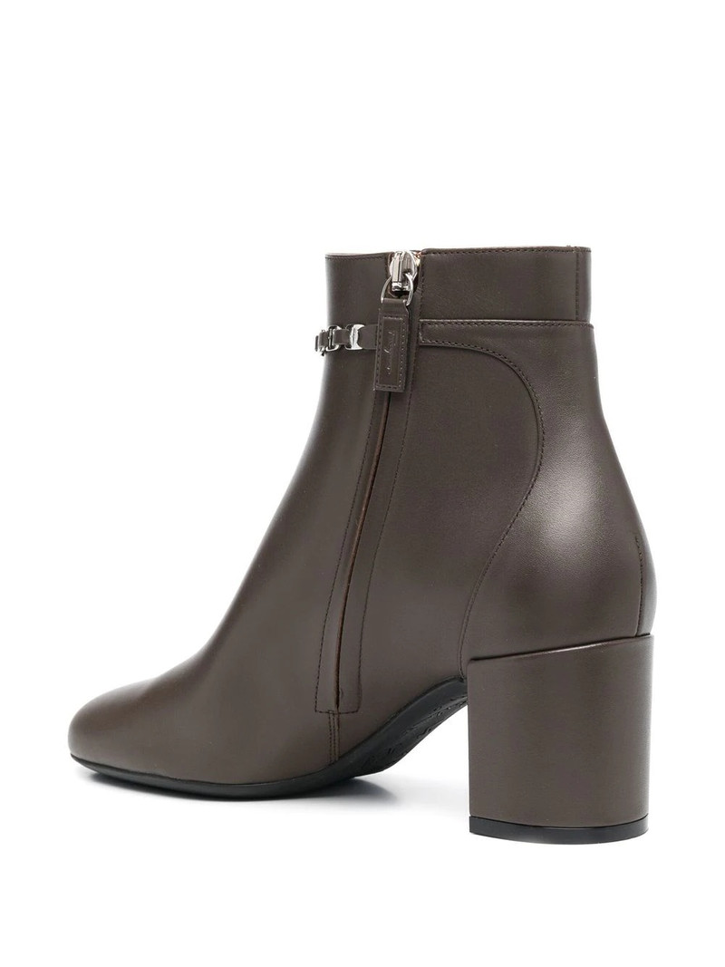 chain-link leather ankle boots 3