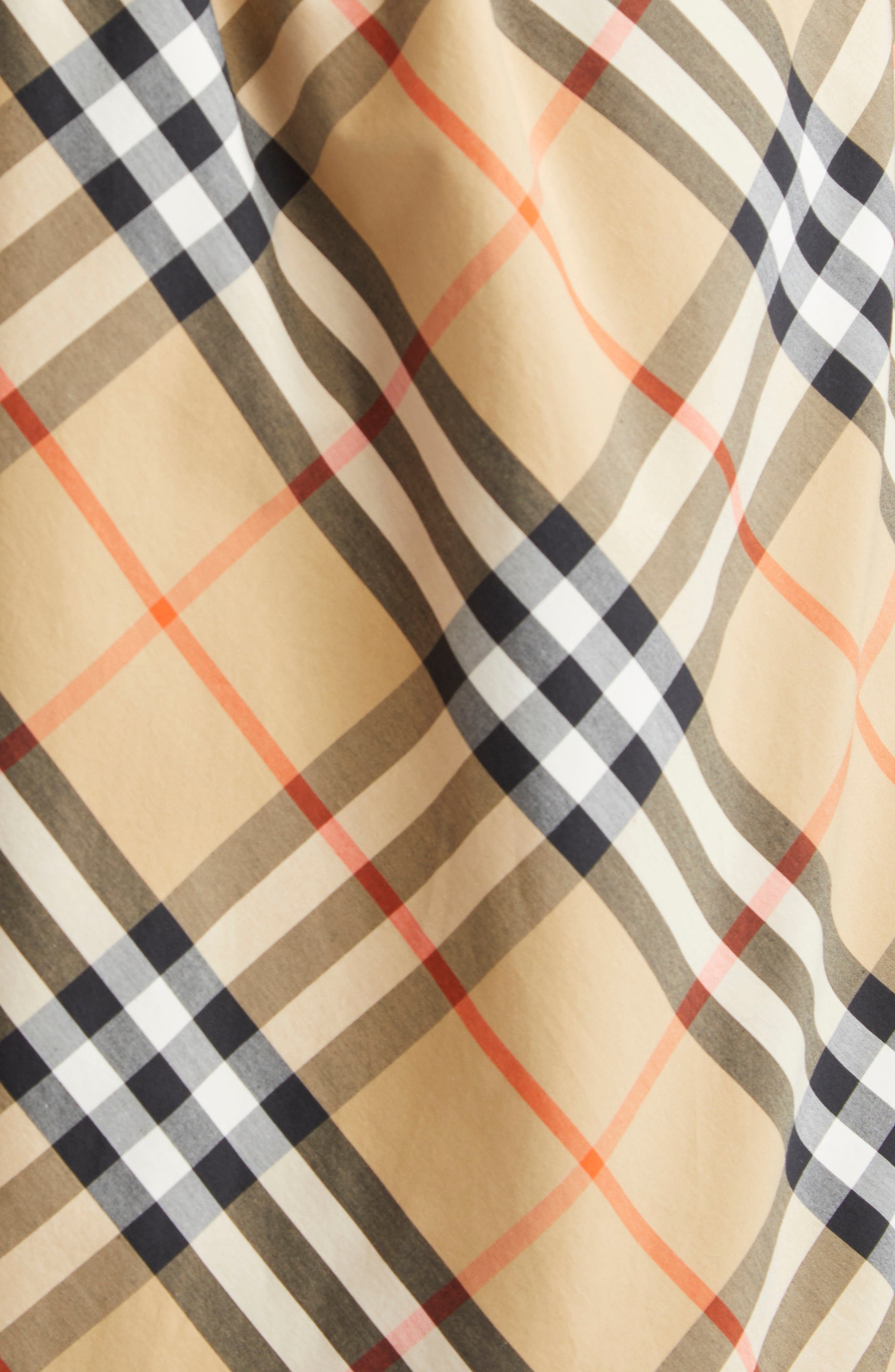 burberry Check Cotton Belted Shirtdress in Sand Ip Check at Nordstrom - 6