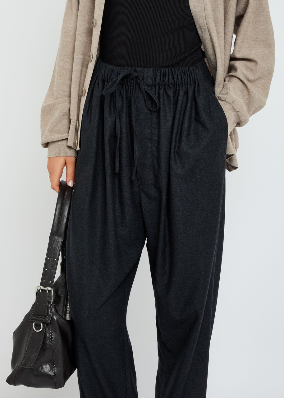 Lemaire Drawstring Cashmere-blend Trousers - 5